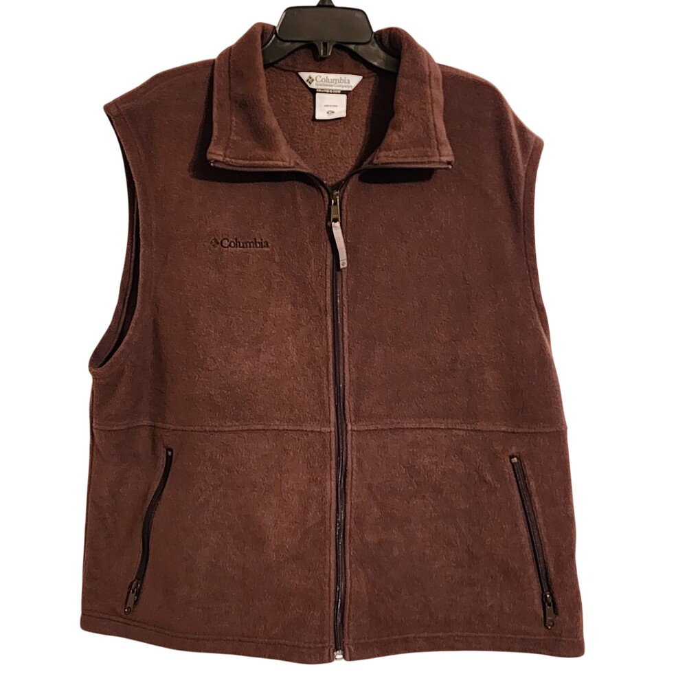 Columbia Sportswear Fleece Vest 2XL Gorpcore Full Zip Pockets Outdoor Layering